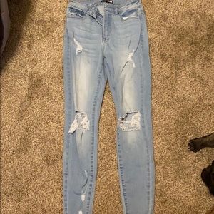 Fashion nova light blue jeans